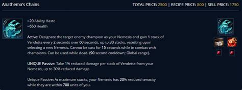 anathema chains|lol tenacity items.